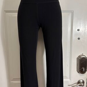 Athleta Black Barre Skinny Flare In Powervita Split Hem Pants Size XS